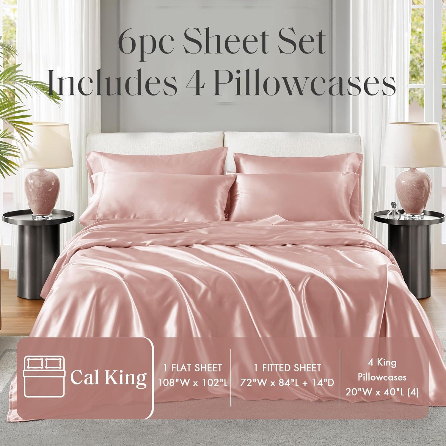 imageMadison Park Essentials Queen Free Luxurious 6 Piece Sheet Set MPE20769Blush