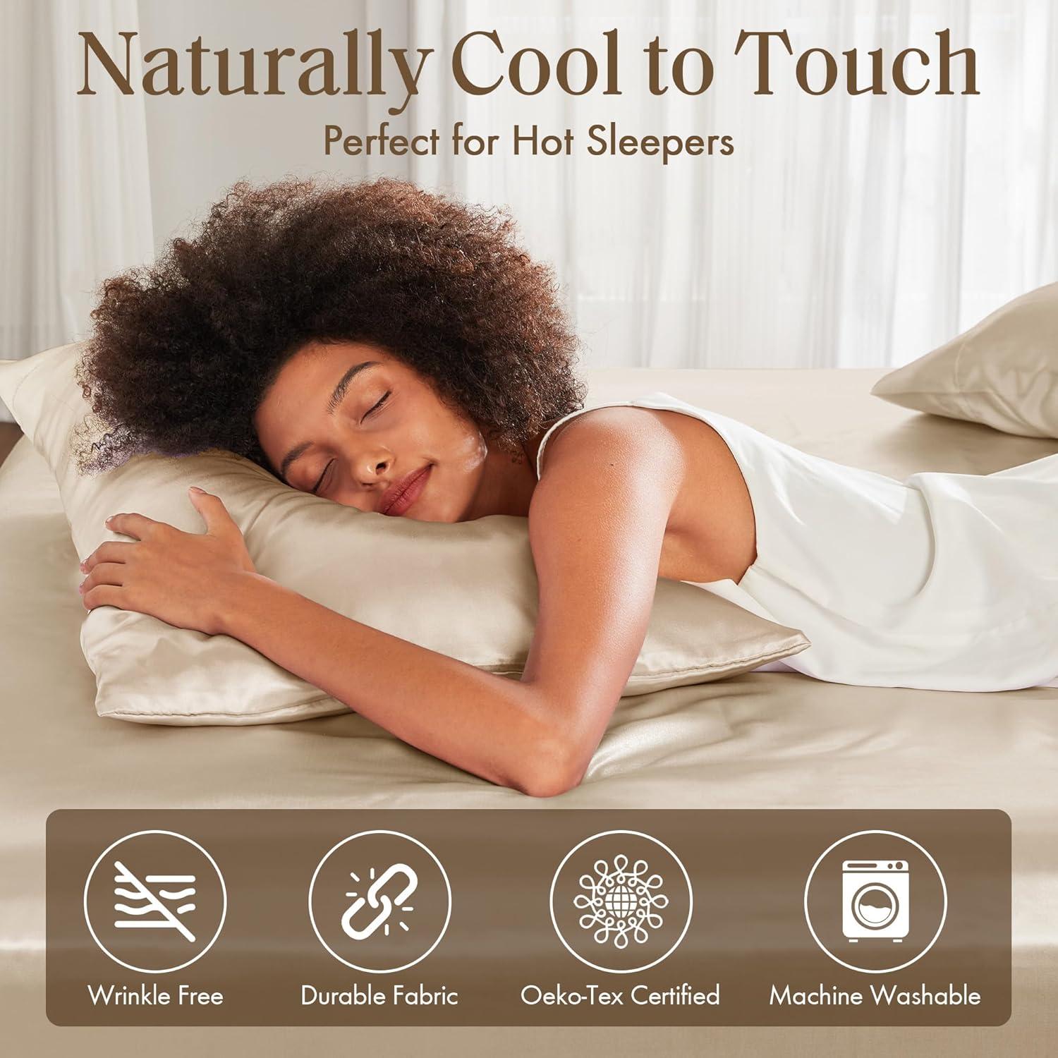 imageMadison Park Essentials Queen Free Luxurious 6 Piece Sheet Set MPE20769Champagne