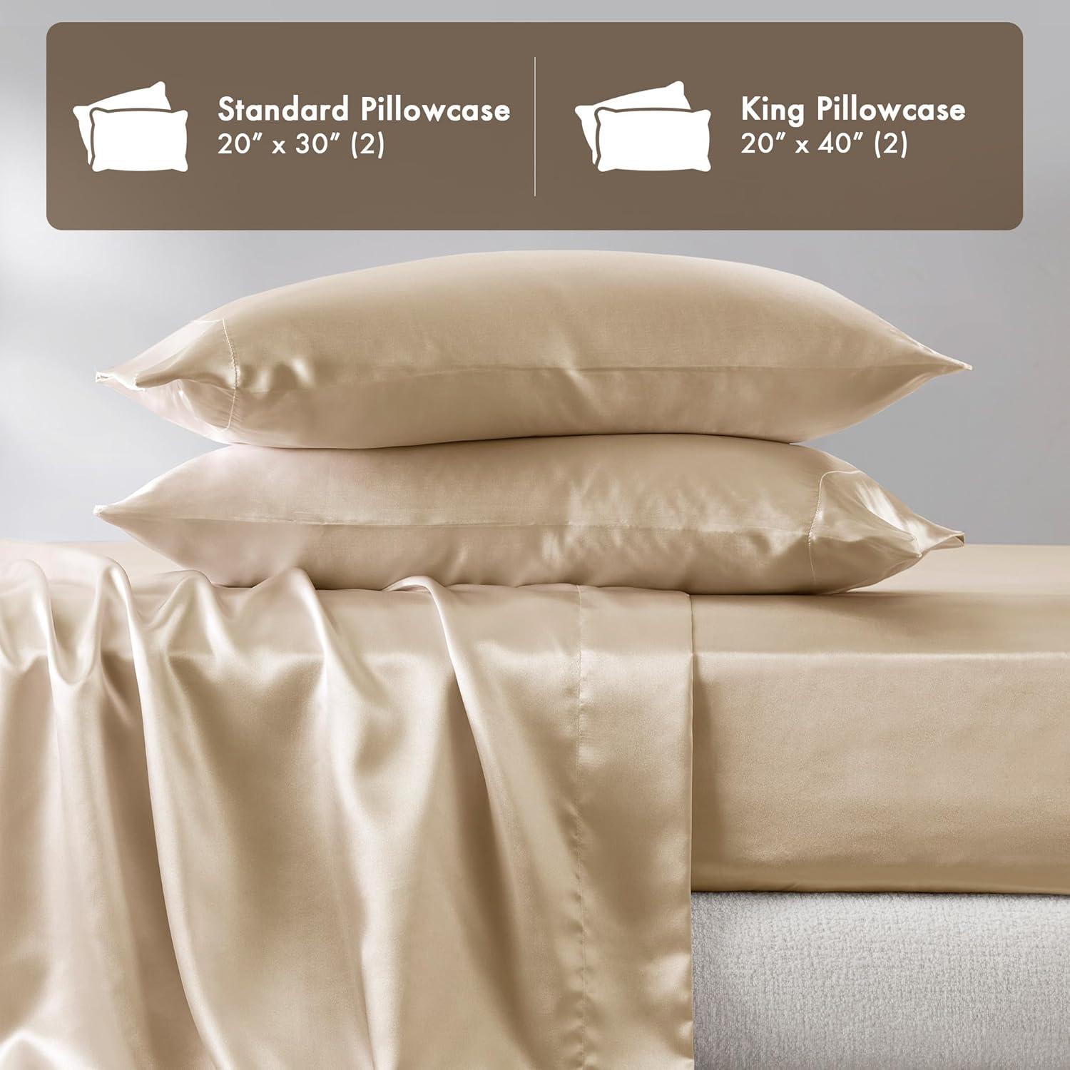imageMadison Park Essentials Queen Free Luxurious 6 Piece Sheet Set MPE20769Champagne