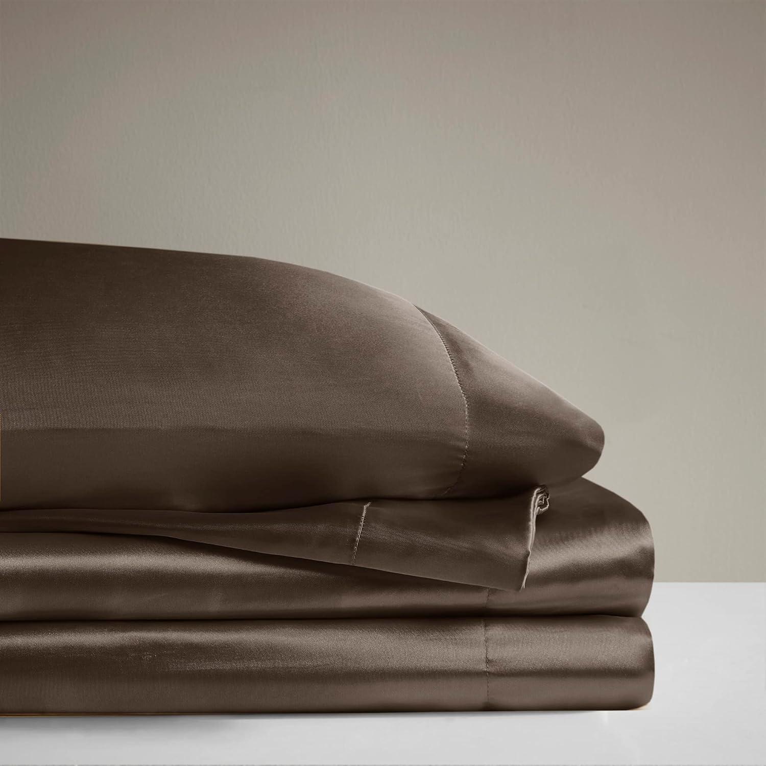 imageMadison Park Essentials Queen Free Luxurious 6 Piece Sheet Set MPE20769Chocolate