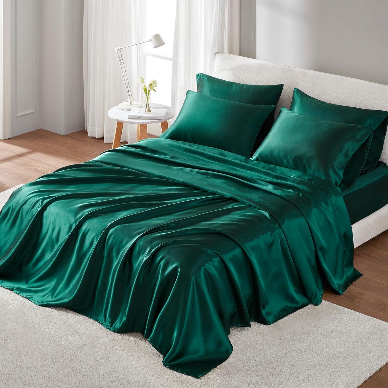 imageMadison Park Essentials Queen Free Luxurious 6 Piece Sheet Set MPE20769Emerald Green