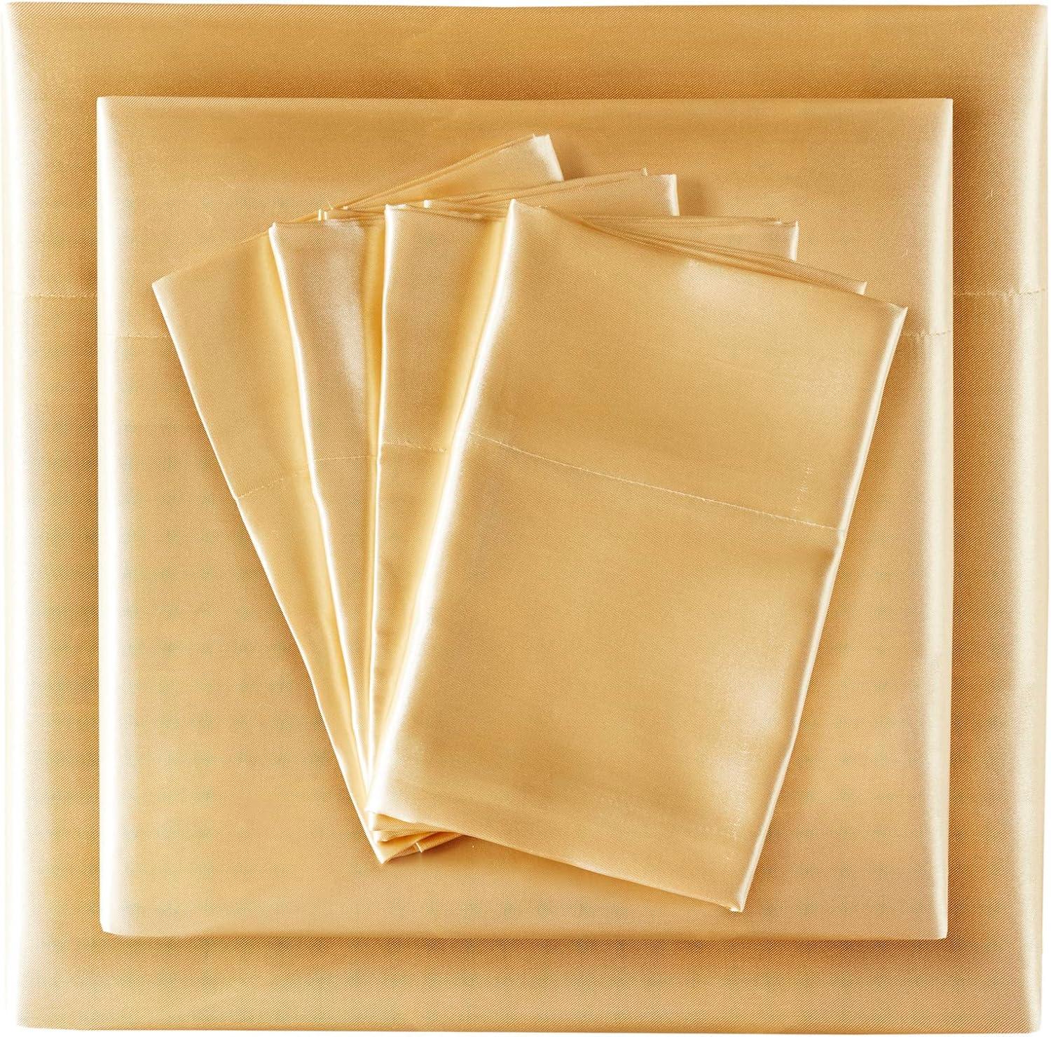 imageMadison Park Essentials Queen Free Luxurious 6 Piece Sheet Set MPE20769Gold