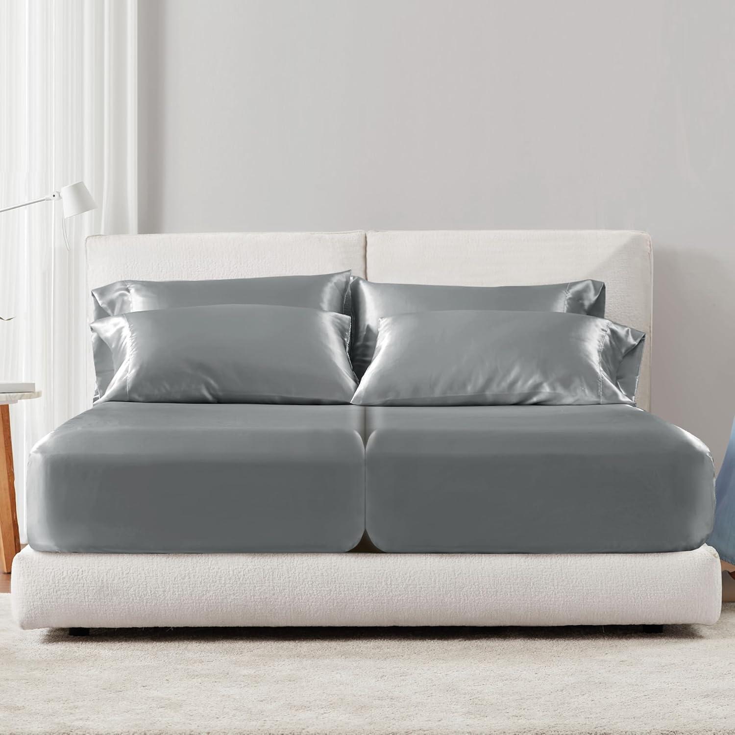 imageMadison Park Essentials Queen Free Luxurious 6 Piece Sheet Set MPE20769Grey