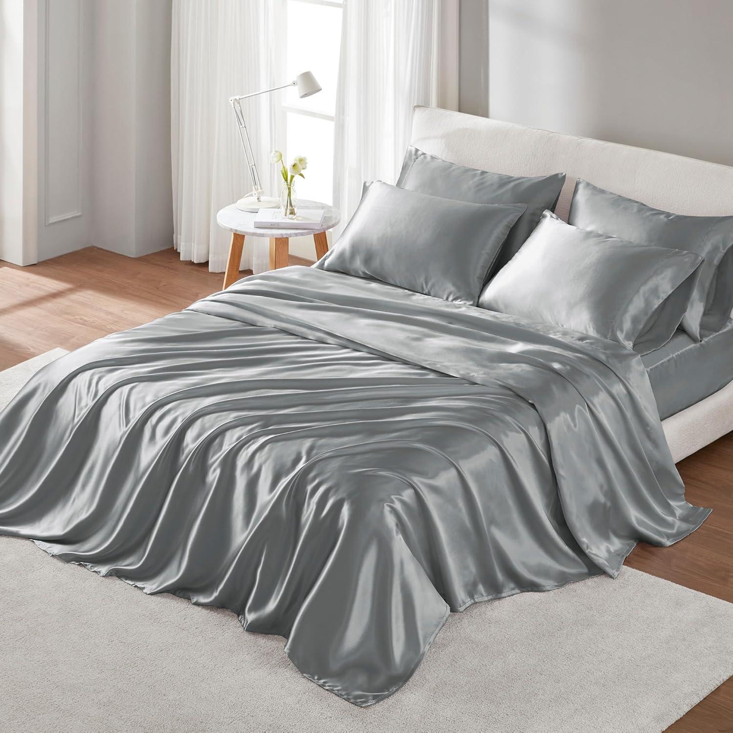 imageMadison Park Essentials Queen Free Luxurious 6 Piece Sheet Set MPE20769Grey
