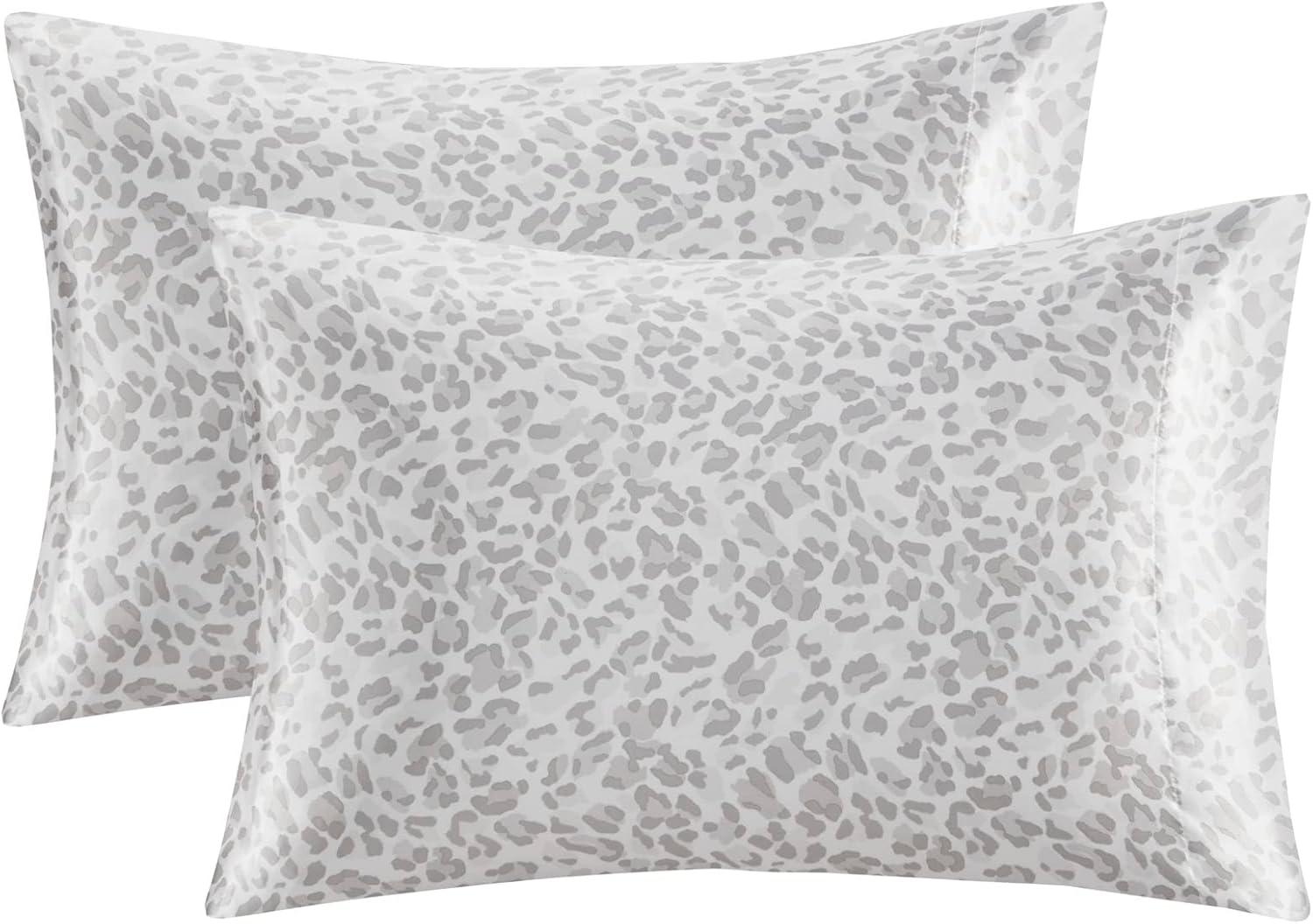 imageMadison Park Essentials Queen Free Luxurious 6 Piece Sheet Set MPE20769Grey Leopard