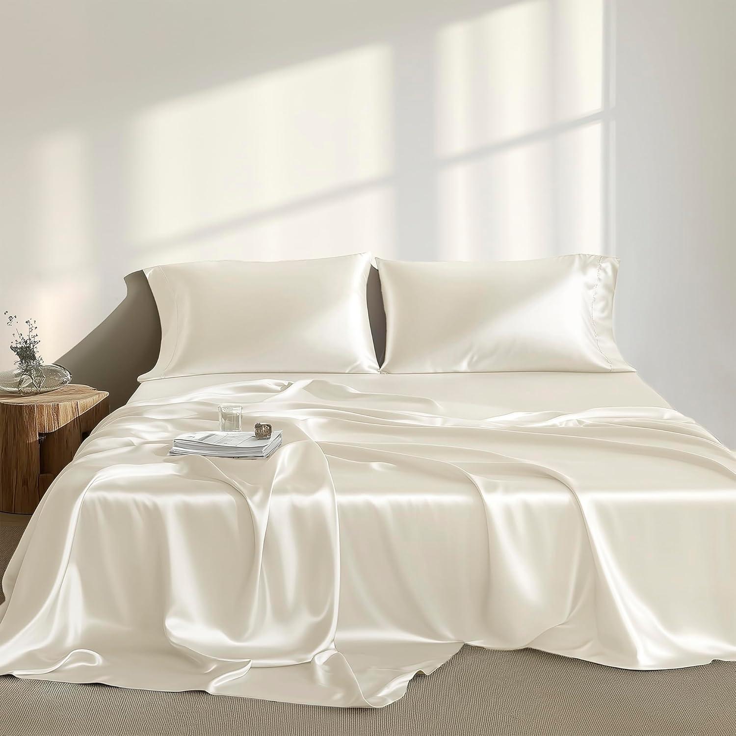 imageMadison Park Essentials Queen Free Luxurious 6 Piece Sheet Set MPE20769Ivory