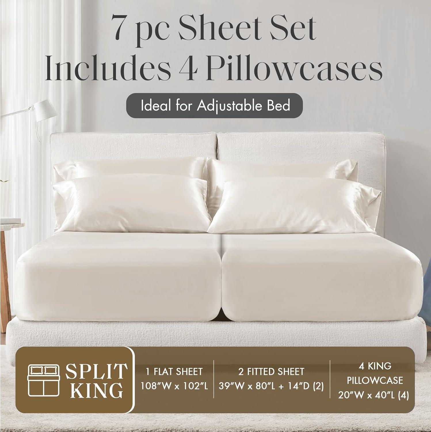 imageMadison Park Essentials Queen Free Luxurious 6 Piece Sheet Set MPE20769Ivory