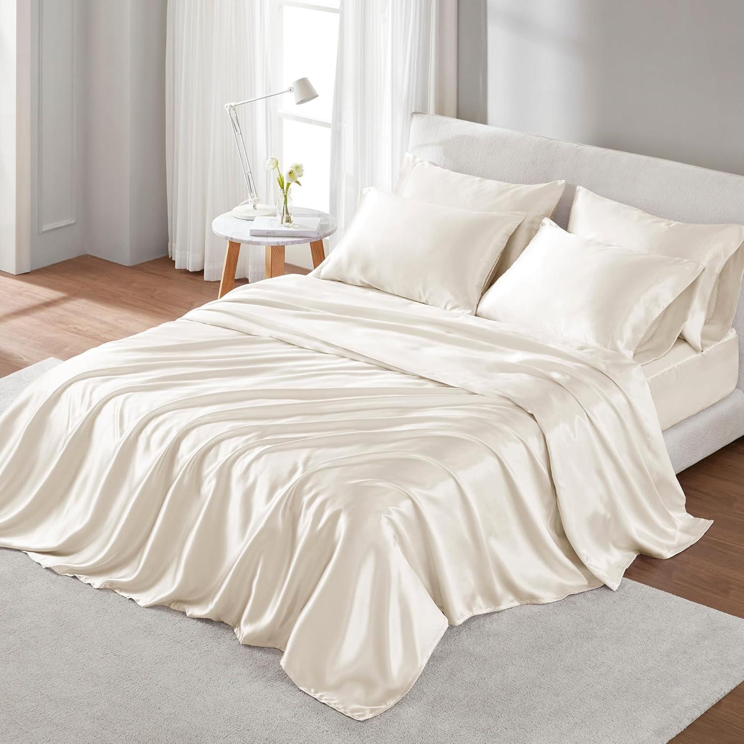 imageMadison Park Essentials Queen Free Luxurious 6 Piece Sheet Set MPE20769Ivory