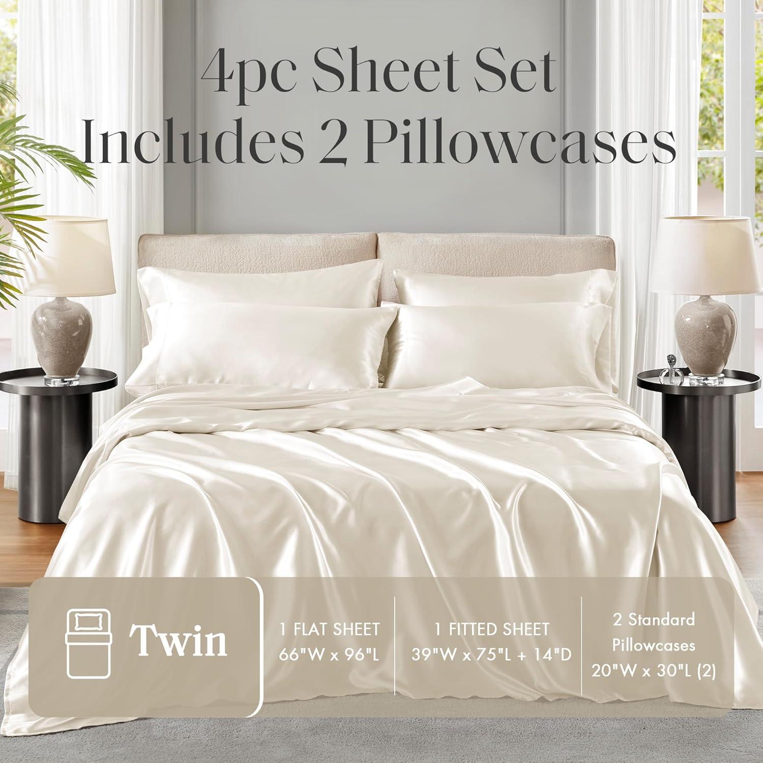 imageMadison Park Essentials Queen Free Luxurious 6 Piece Sheet Set MPE20769Ivory
