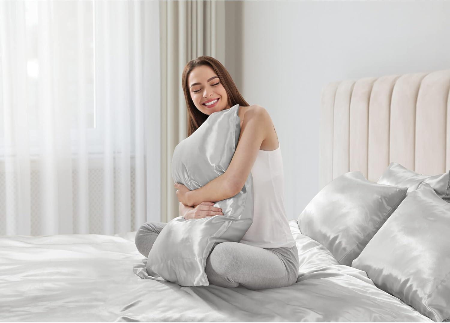 imageMadison Park Essentials Queen Free Luxurious 6 Piece Sheet Set MPE20769Light Grey