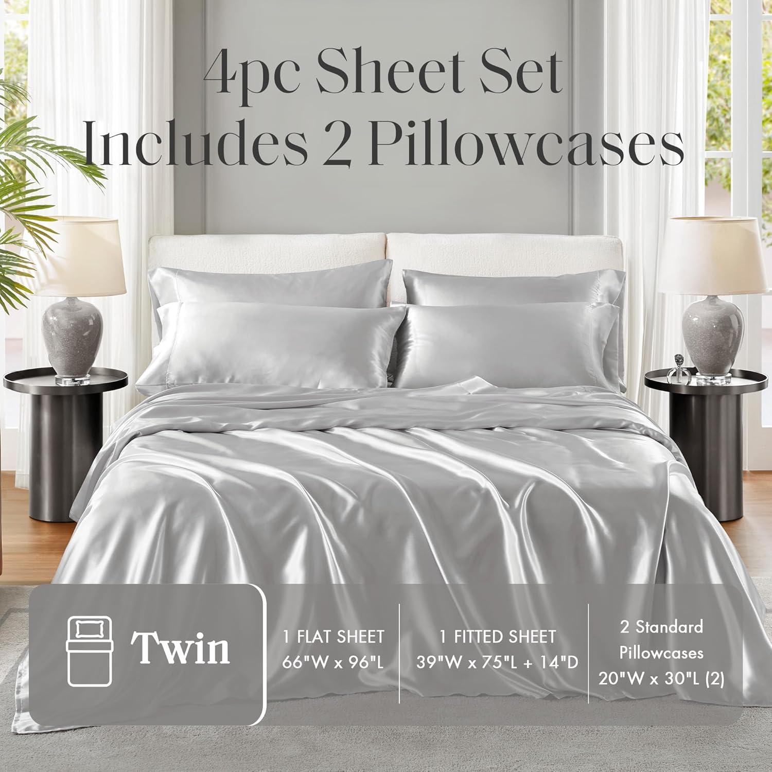 imageMadison Park Essentials Queen Free Luxurious 6 Piece Sheet Set MPE20769Light Grey