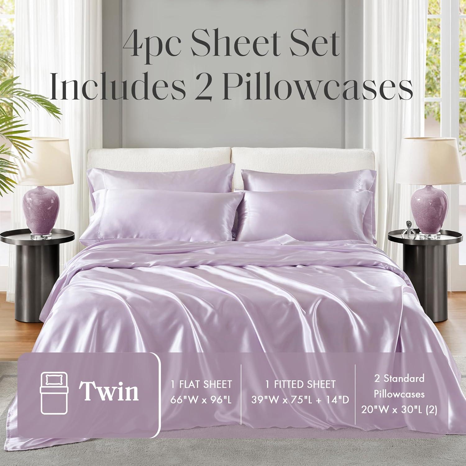 imageMadison Park Essentials Queen Free Luxurious 6 Piece Sheet Set MPE20769Lilac