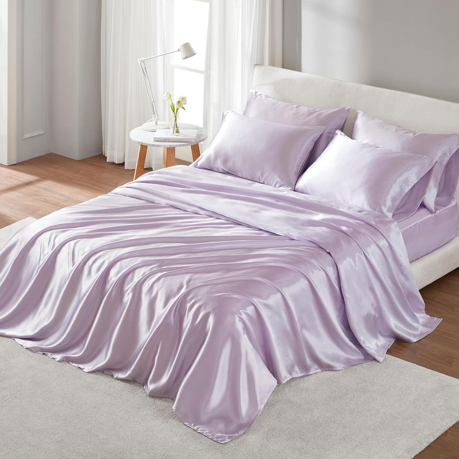 imageMadison Park Essentials Queen Free Luxurious 6 Piece Sheet Set MPE20769Lilac