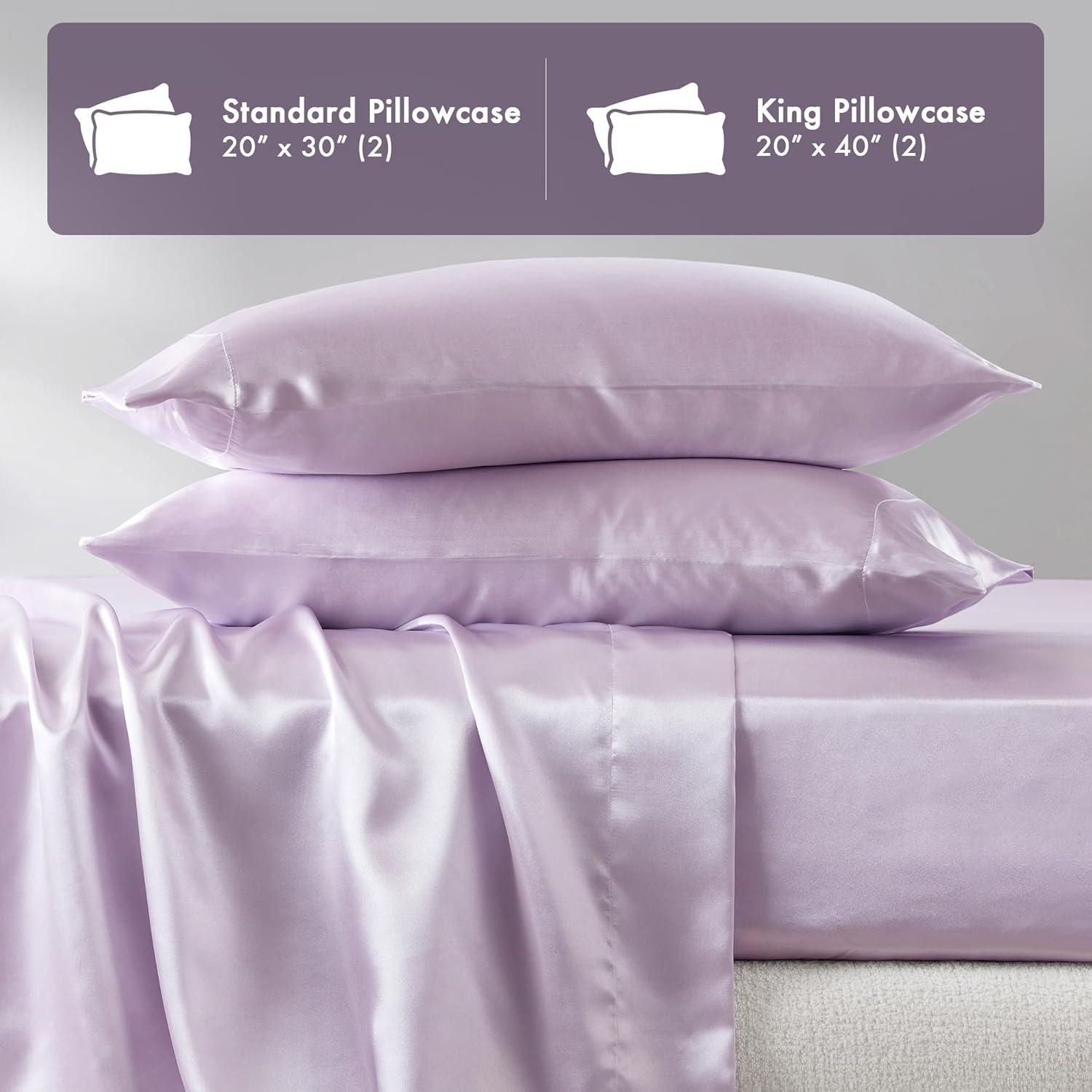 imageMadison Park Essentials Queen Free Luxurious 6 Piece Sheet Set MPE20769Lilac