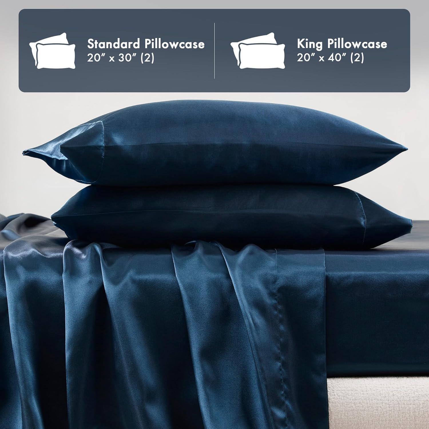 imageMadison Park Essentials Queen Free Luxurious 6 Piece Sheet Set MPE20769Midnight Blue