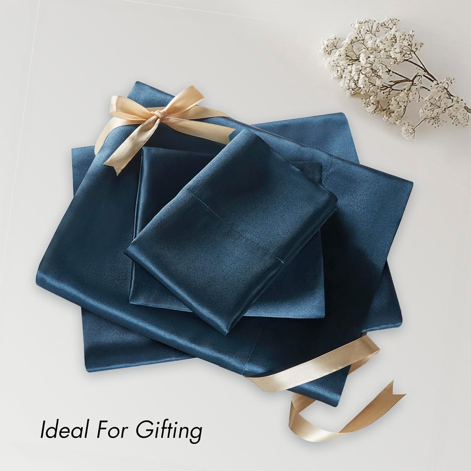 imageMadison Park Essentials Queen Free Luxurious 6 Piece Sheet Set MPE20769Midnight Blue