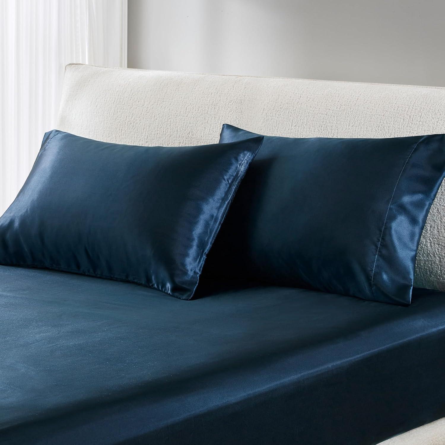 imageMadison Park Essentials Queen Free Luxurious 6 Piece Sheet Set MPE20769Midnight Blue
