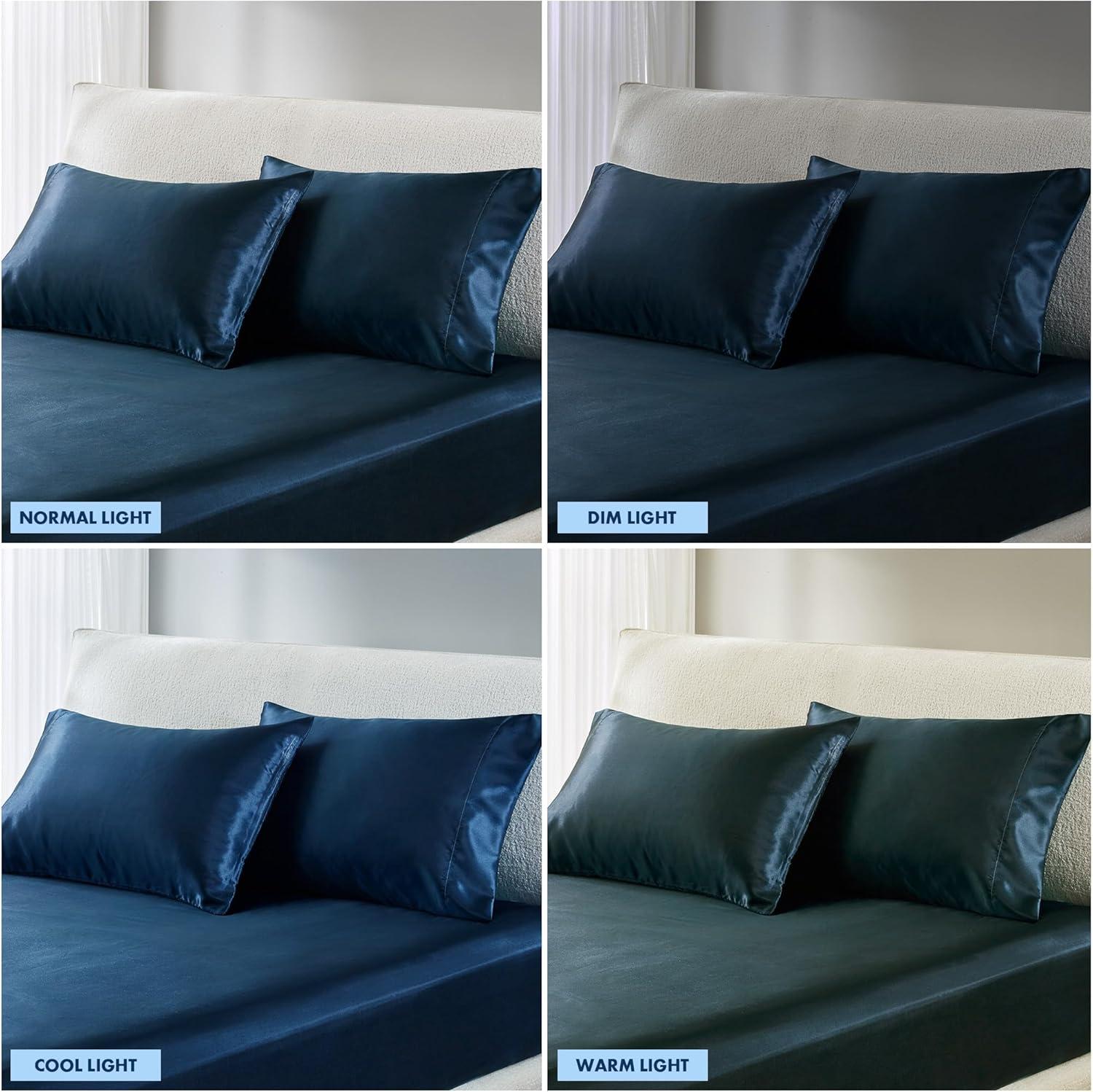 imageMadison Park Essentials Queen Free Luxurious 6 Piece Sheet Set MPE20769Midnight Blue