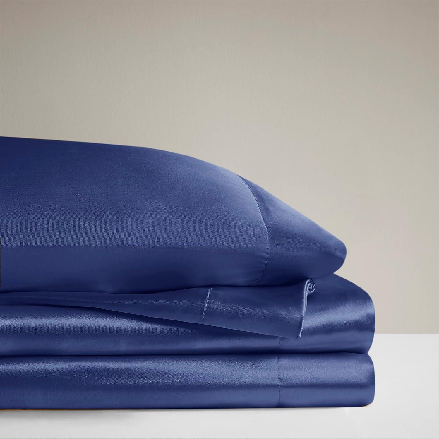 imageMadison Park Essentials Queen Free Luxurious 6 Piece Sheet Set MPE20769Navy