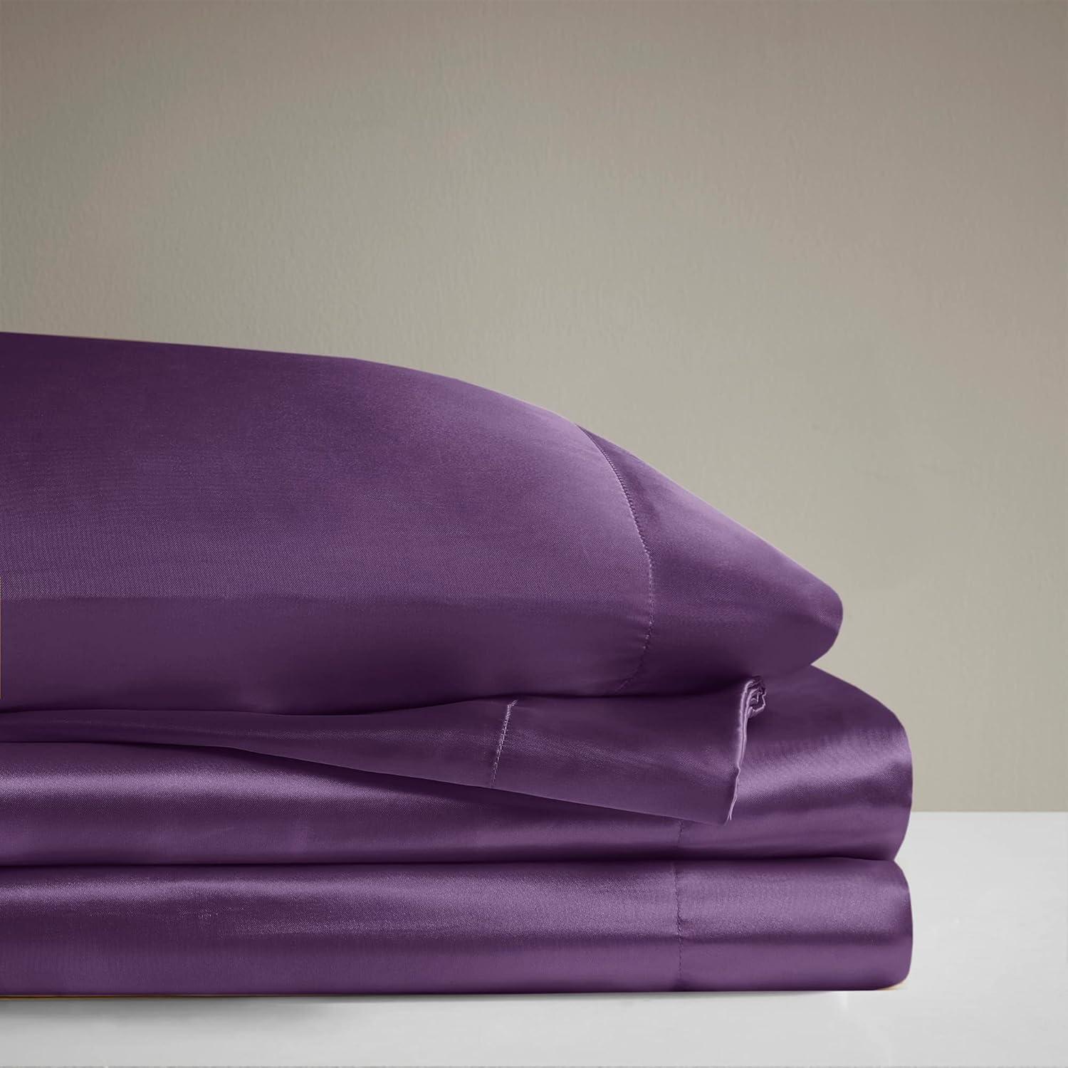 imageMadison Park Essentials Queen Free Luxurious 6 Piece Sheet Set MPE20769Purple
