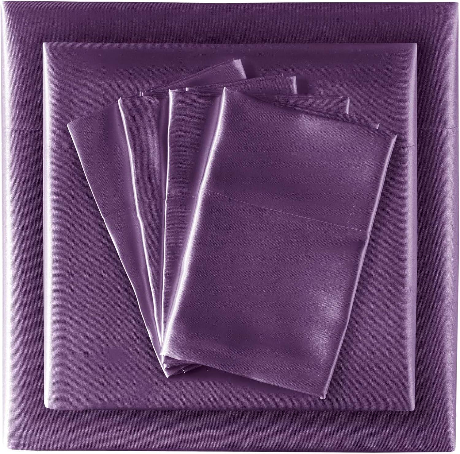 imageMadison Park Essentials Queen Free Luxurious 6 Piece Sheet Set MPE20769Purple
