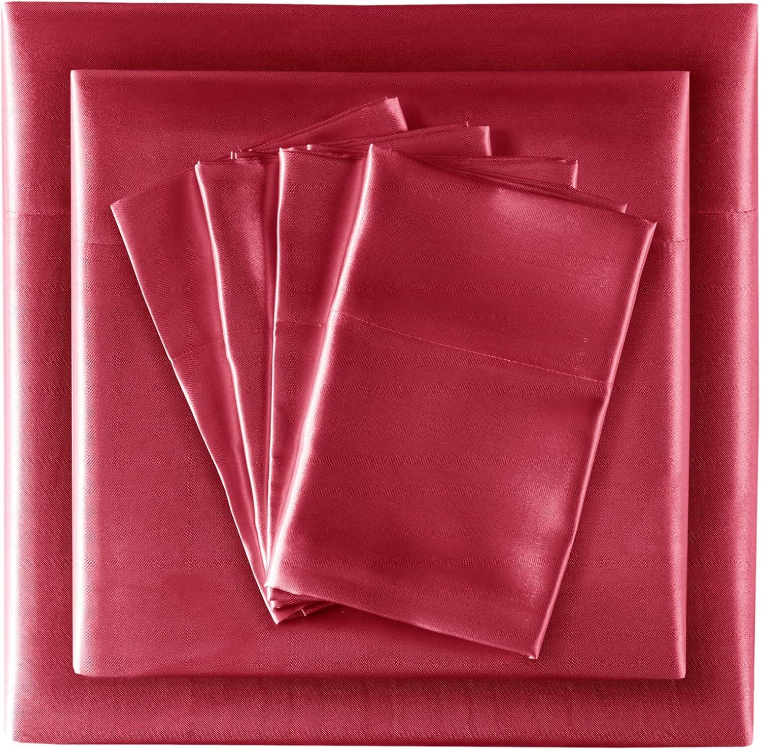 imageMadison Park Essentials Queen Free Luxurious 6 Piece Sheet Set MPE20769Red