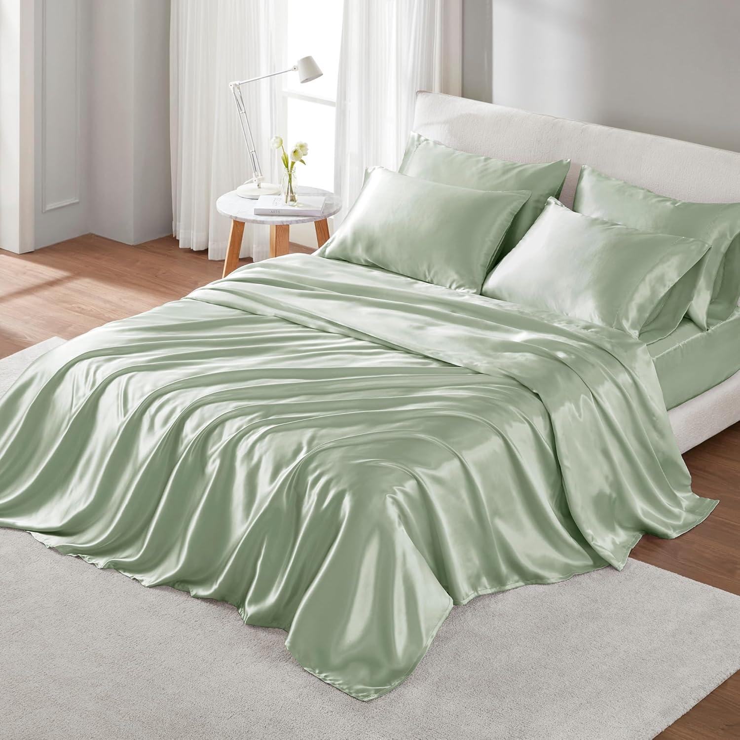 imageMadison Park Essentials Queen Free Luxurious 6 Piece Sheet Set MPE20769Sage