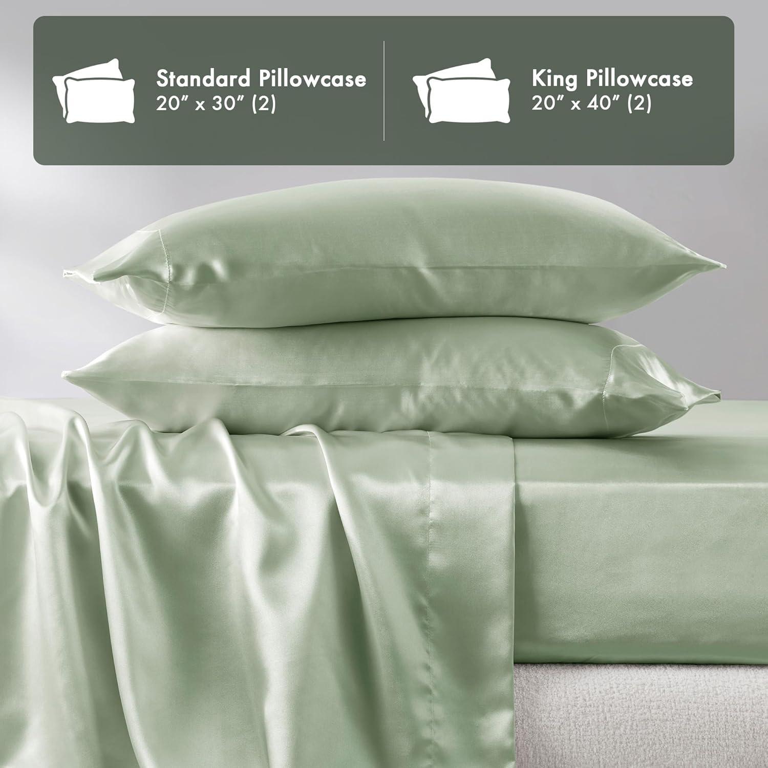 imageMadison Park Essentials Queen Free Luxurious 6 Piece Sheet Set MPE20769Sage