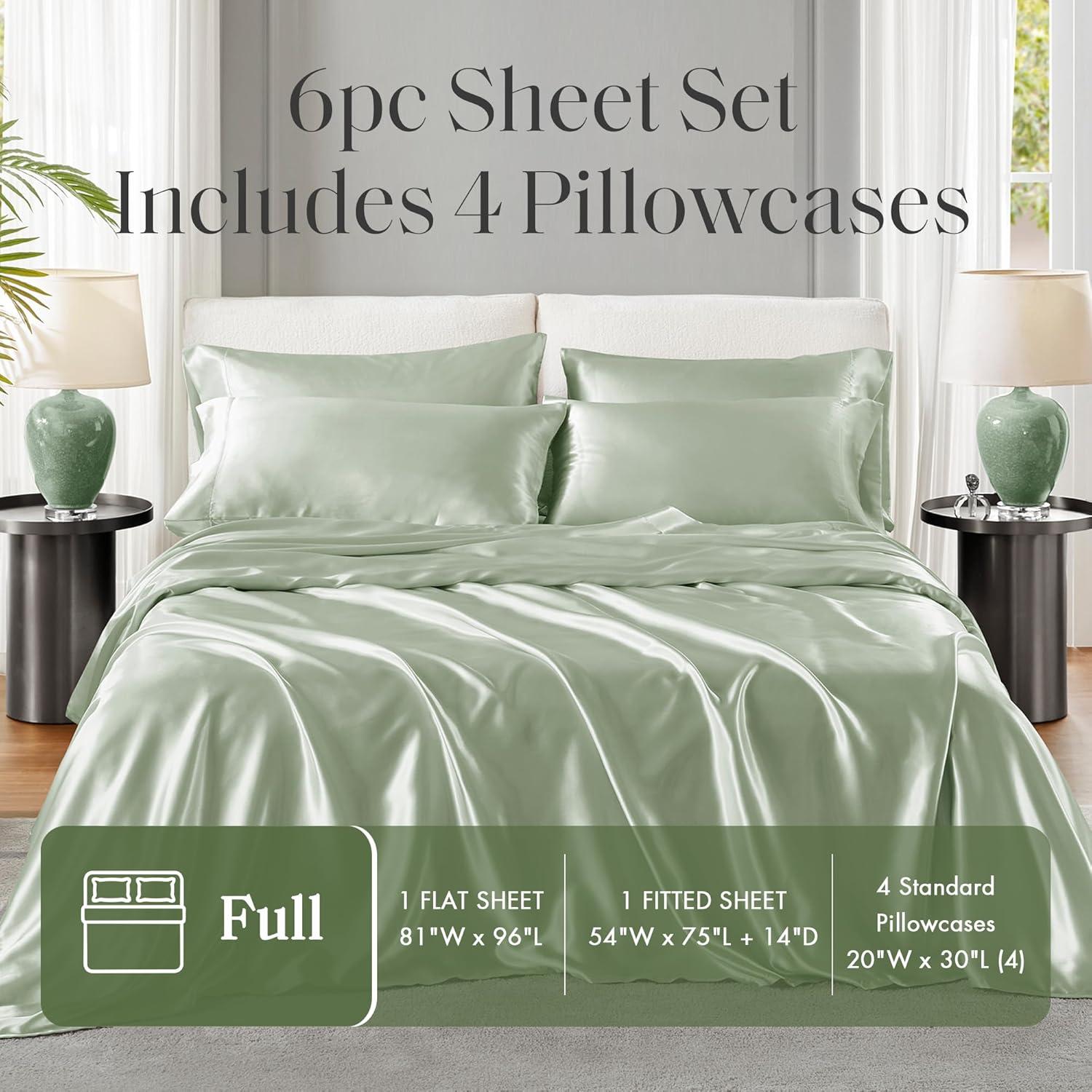 imageMadison Park Essentials Queen Free Luxurious 6 Piece Sheet Set MPE20769Sage