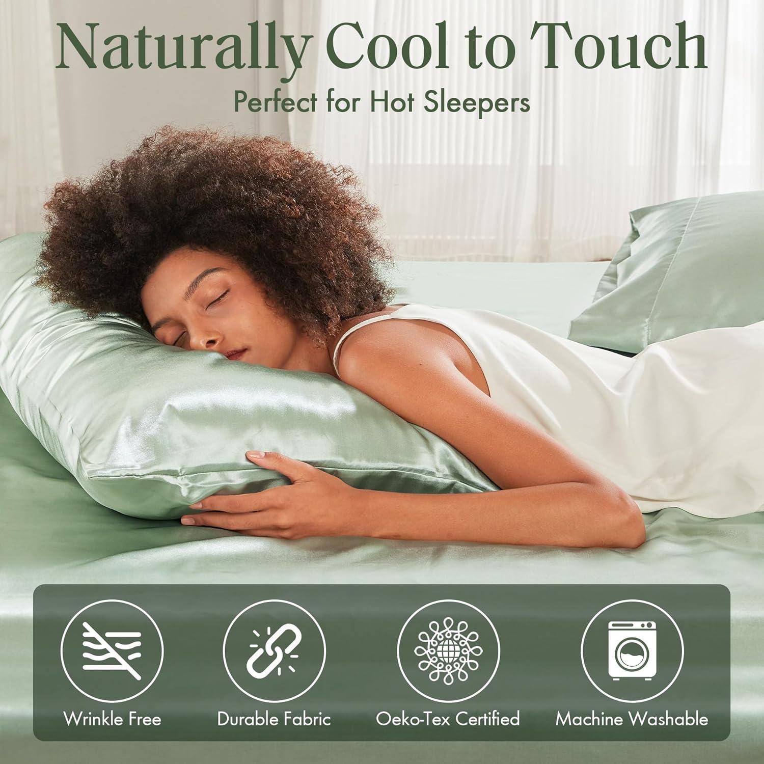 imageMadison Park Essentials Queen Free Luxurious 6 Piece Sheet Set MPE20769Sage