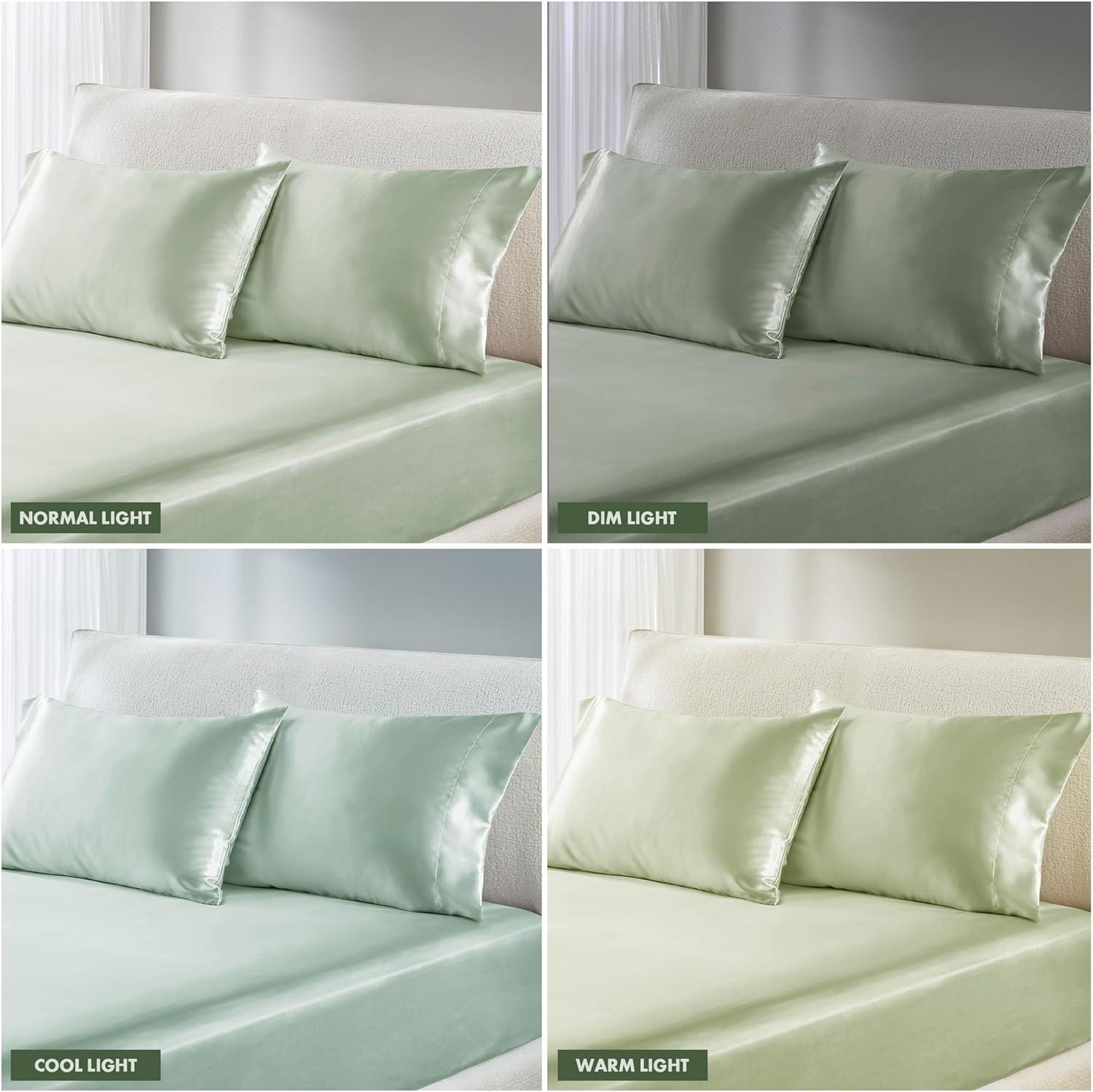 imageMadison Park Essentials Queen Free Luxurious 6 Piece Sheet Set MPE20769Sage