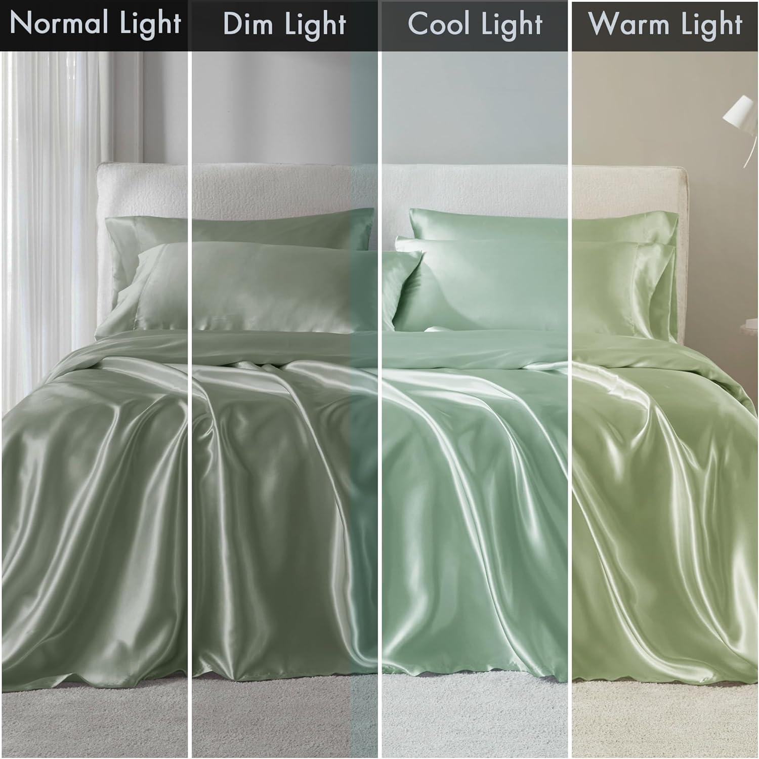 imageMadison Park Essentials Queen Free Luxurious 6 Piece Sheet Set MPE20769Sage