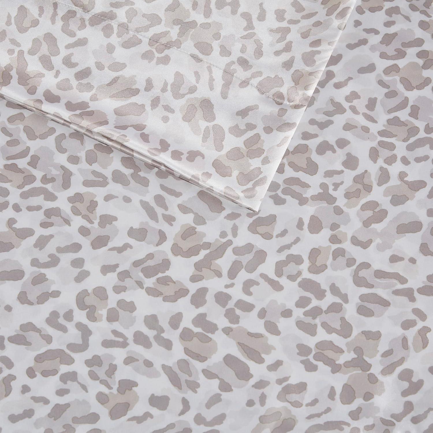 imageMadison Park Essentials Queen Free Luxurious 6 Piece Sheet Set MPE20769Taupe Leopard