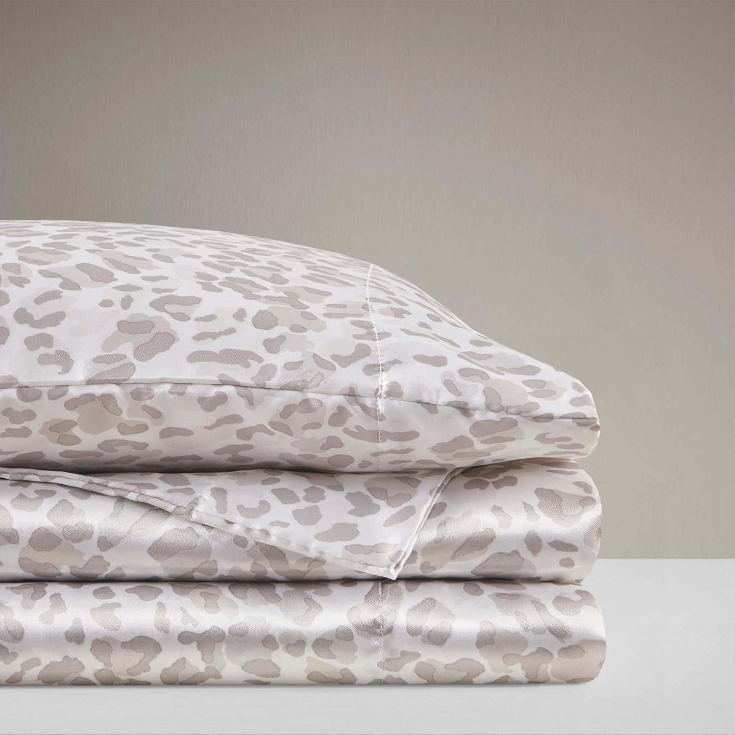 imageMadison Park Essentials Queen Free Luxurious 6 Piece Sheet Set MPE20769Taupe Leopard