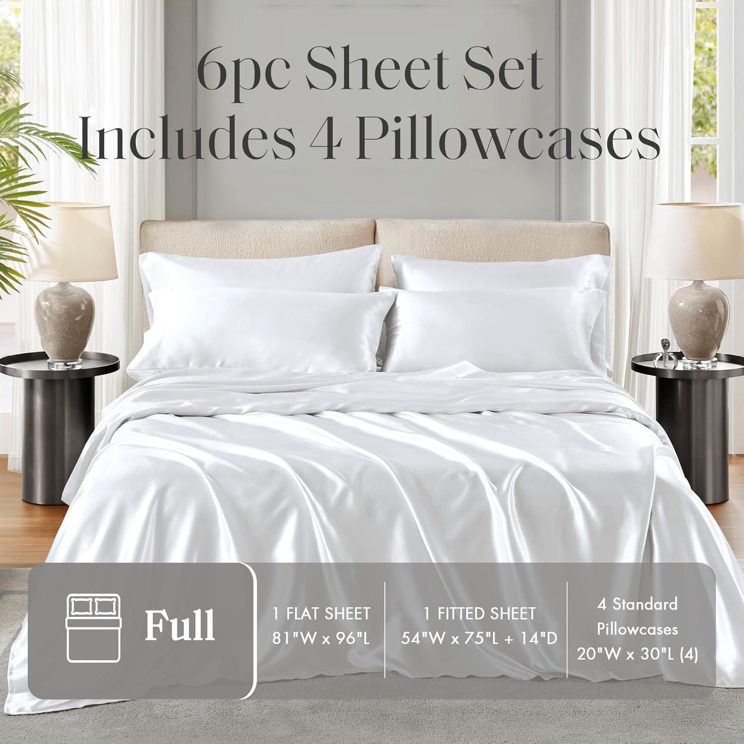 imageMadison Park Essentials Queen Free Luxurious 6 Piece Sheet Set MPE20769White