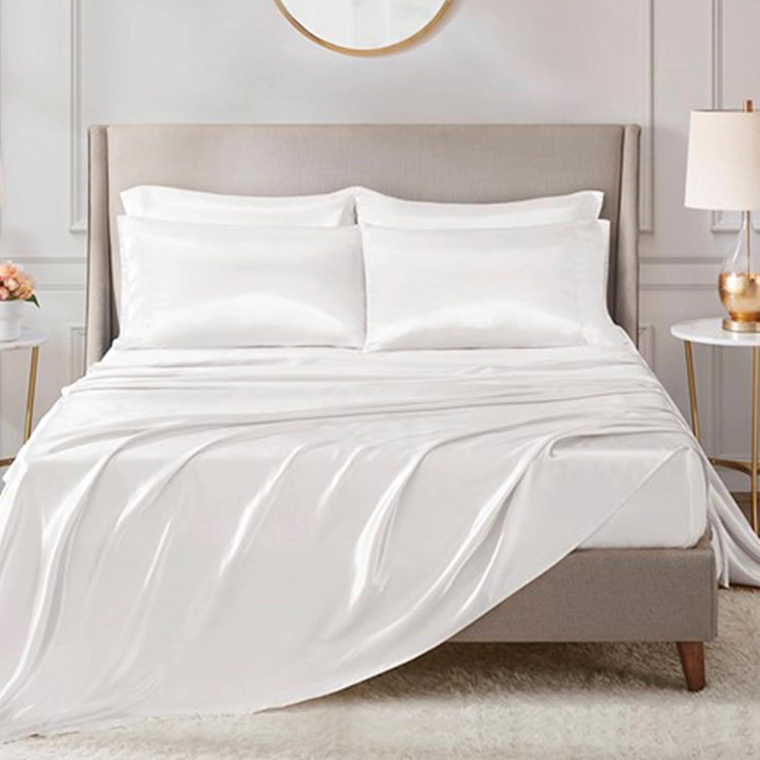 imageMadison Park Essentials Queen Free Luxurious 6 Piece Sheet Set MPE20769White