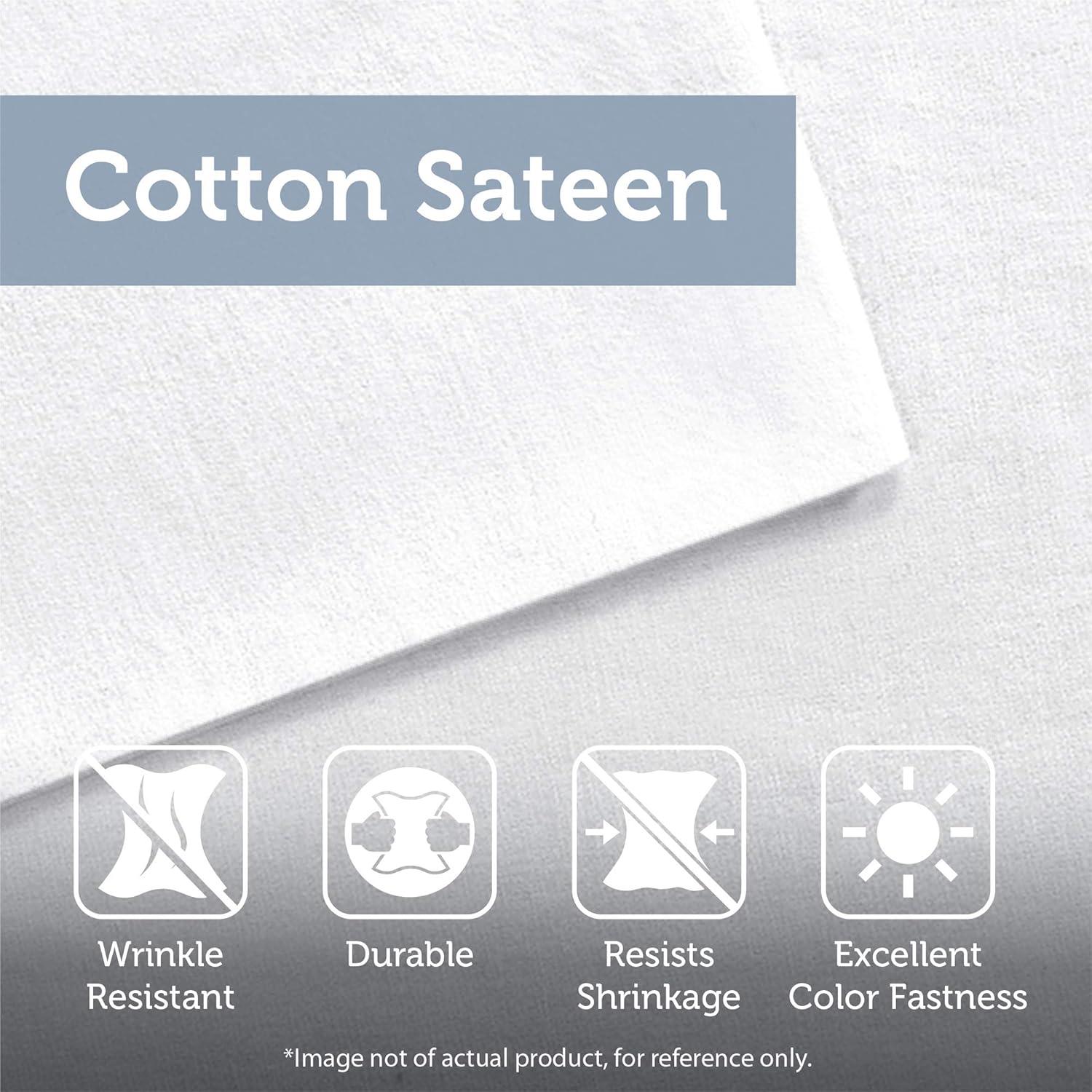 imageMadison Park Lola Sateen Cotton Comforter SetCasual Medallion Floral Design All Season Down Alternative Bedding Shams Bedskirt Decorative Pillows Queen GreyAqua 7 PieceFloral GreyAqua