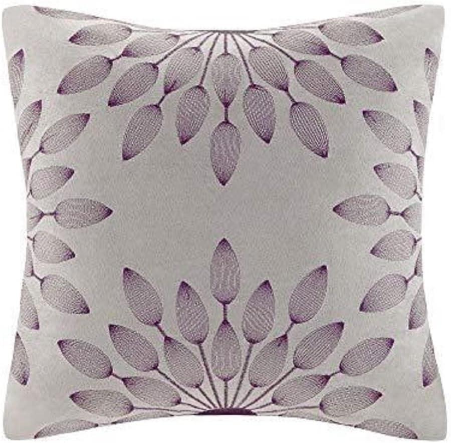 imageMadison Park Palmer Comforter SetLuxury Faux Suede Design Striped Accent All Season Down Alternative Bedding Matching Shams Decorative Pillow Bed Skirt Queen 90 in x 90 in Red 7 PiecePurple