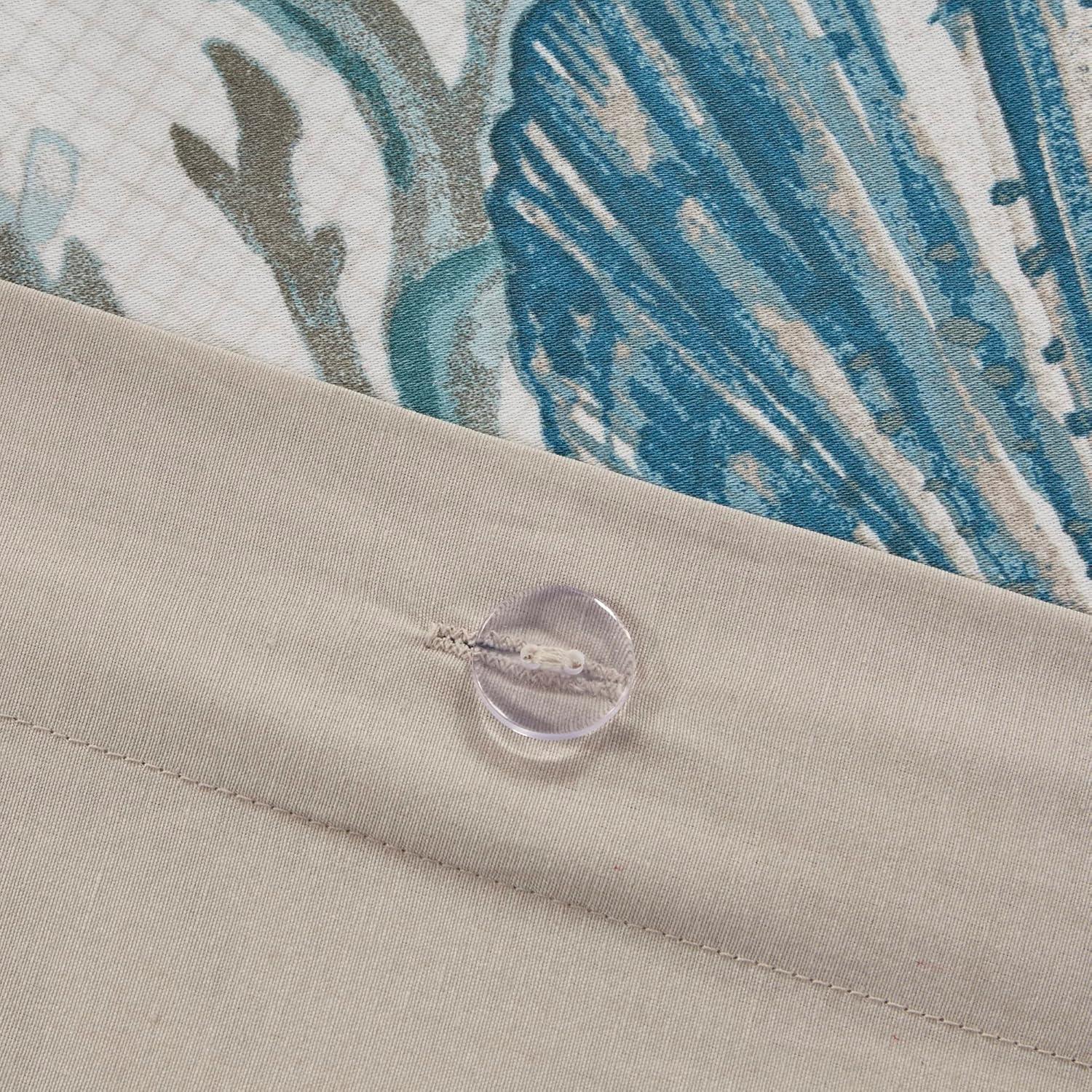 imageMadison Park Pebble Beach Cotton Duvet Set Coastal Starfish Sealife Design All Season Breathable Comforter Cover Bedding Matching Shams Decorative Pillows Coral FullQueen90quotx90quot 6 PieceAqua