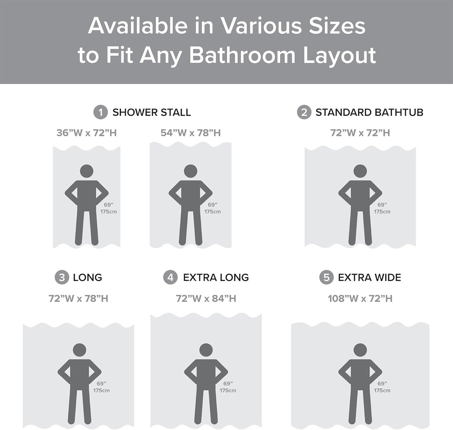 imageMadison Park Shower Curtain Waffle Weave Vibrant Dyed Waffle Shower Curtain 3M Scotchgard Moisture Management Farmhouse Long Shower Curtains for Bathroom Long 72x78 WhiteSolid Grey