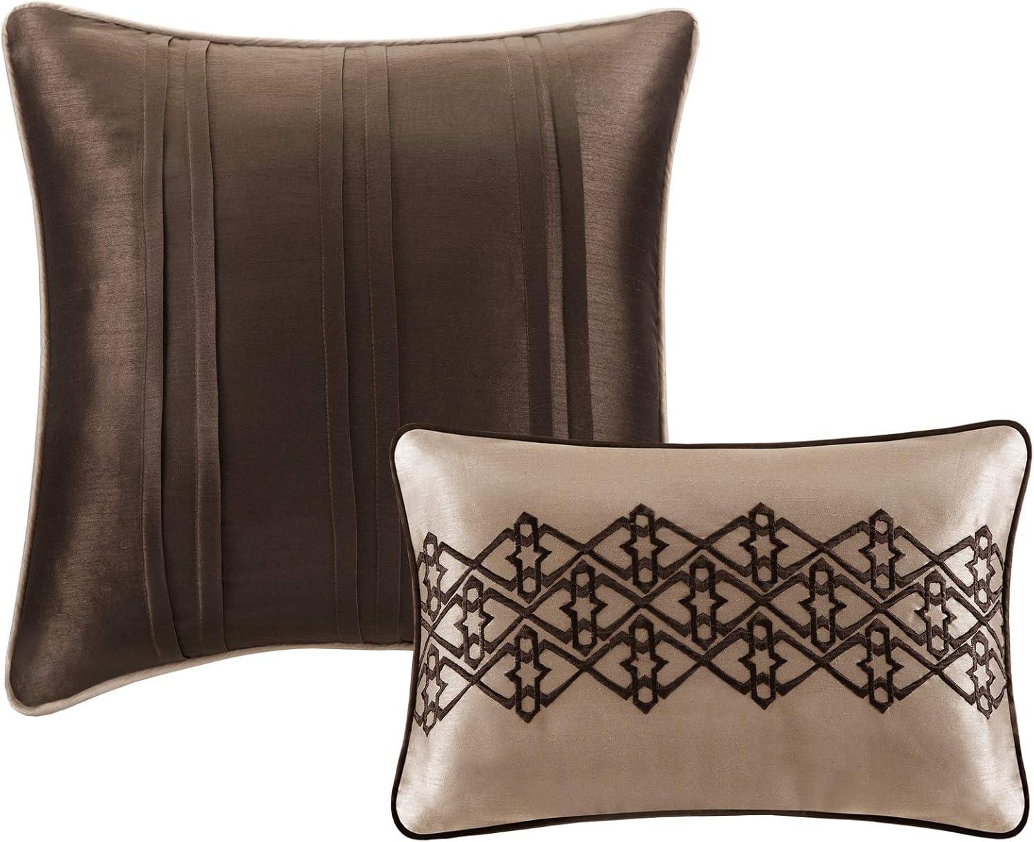 imageMadison Park Traditional Damask Design All Season Lightweight Coverlet Bedspread Bedding Set Matching Shams Pillows 102quotx118quot Bellagio Jacquard Grey 5 PieceRedBrown