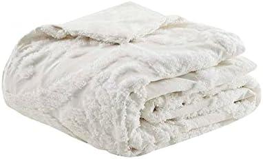 imageMadison Park Tufted Chenille 100 Cotton Duvet Modern Luxe All Season Comforter Cover Bed Set with Matching Shams FullQueen90quotx90quot Palm Leaf Off White 3 PieceViola Damask White