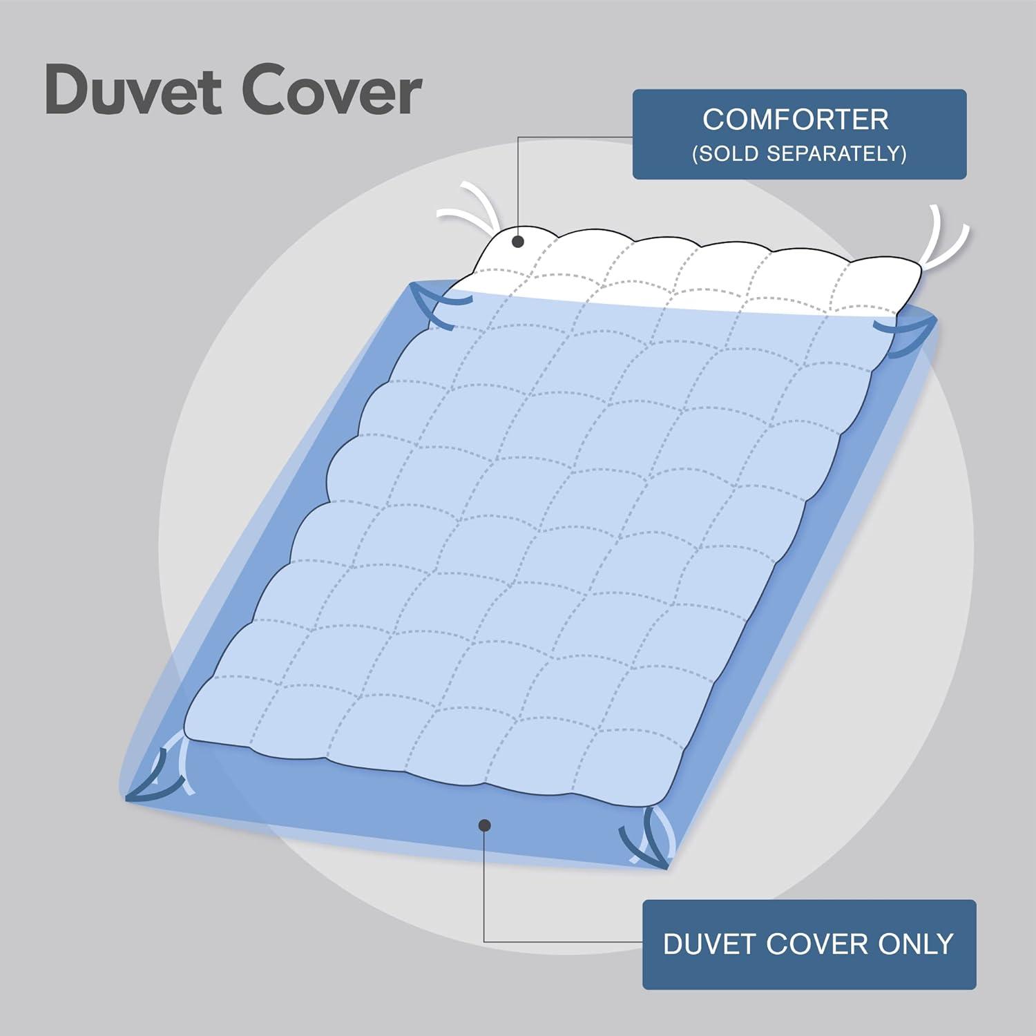 imageMadison Park Vienna Cotton Poly Blend Duvet Set Classic Traditional Design Cozy All Season Comforter Cover Matching Shams Decorative Pillows Vienna FullQueen90quotx90quot Indigo 6 PieceIndigoWhite