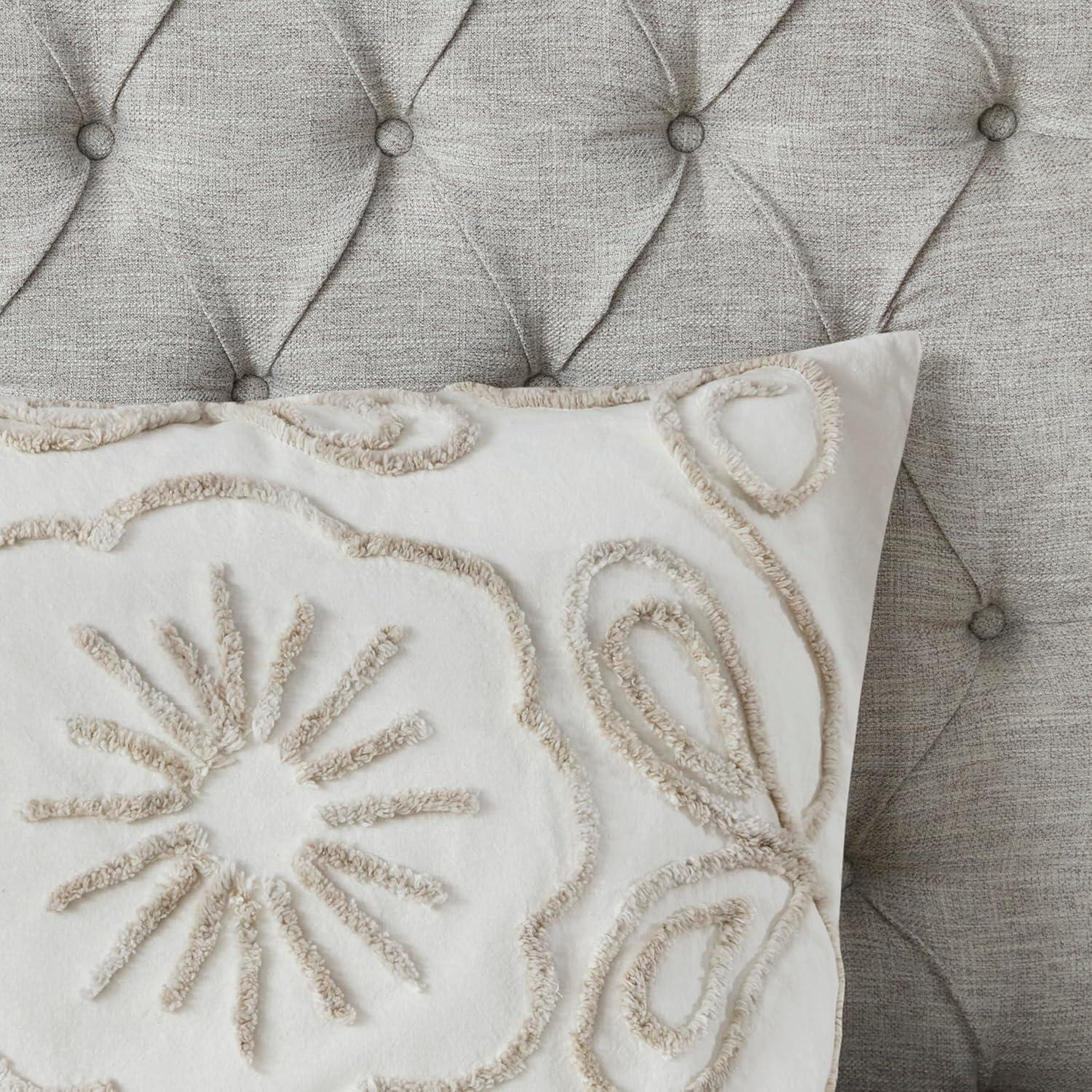 imageMadison Park Violette 100 Chenille Cotton Tufted Duvet Boho Medallion Design Modern Luxe All Season Comforter Cover Bed Set with Matching Shams FullQueen90quotx90quot IvoryTaupe 3 PieceViolette IvoryTaupe