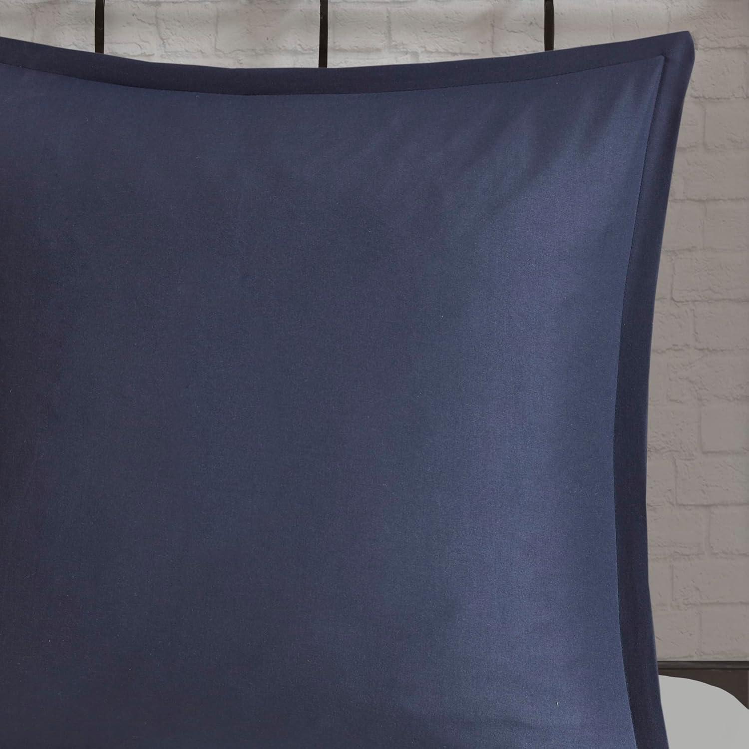 imageMadison Park Zennia Farmhouse Comforter Set with ThrowBlanket Floral Print on Seersucker Textures All Season Bedding Matching Shams Toss Pillows KingCal King104quotx92quot Blue 7 PieceZennia Blue