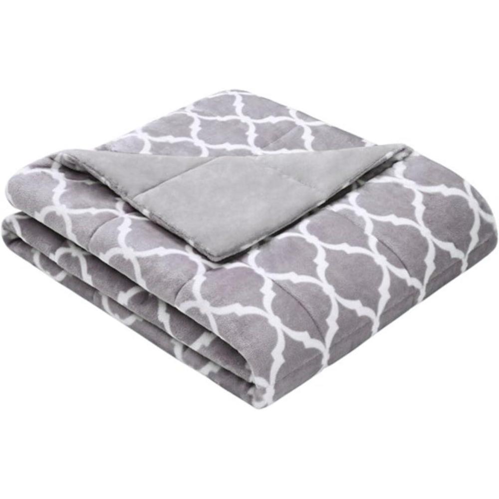imageMadison Park Ogee Lightweight Throw Blanket Premium Microlight Design Spread Oversize Ultra Soft Cozy Living Room Couch Sofa Bed 60quotx70quot Grey Plush ThrowGrey Filled Throw