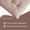 Intelligent Design Edelia Foldable Poly Chenille Light Weight Lounge Floor Pillow Cushion Tufted Seat for Meditation, Game Playing, Yoga, Reading with Travel Wrap, 74×27, Ivory(Blush)