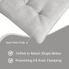 Intelligent Design Edelia Foldable Poly Chenille Light Weight Lounge Floor Pillow Cushion Tufted Seat for Meditation, Game Playing, Yoga, Reading with Travel Wrap, 74×27, Ivory(Gray)