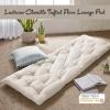 Intelligent Design Edelia Foldable Poly Chenille Light Weight Lounge Floor Pillow Cushion Tufted Seat for Meditation, Game Playing, Yoga, Reading with Travel Wrap, 74×27, Ivory(Ivory)