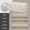 Intelligent Design Edelia Foldable Poly Chenille Light Weight Lounge Floor Pillow Cushion Tufted Seat for Meditation, Game Playing, Yoga, Reading with Travel Wrap, 74×27, Ivory(Ivory)